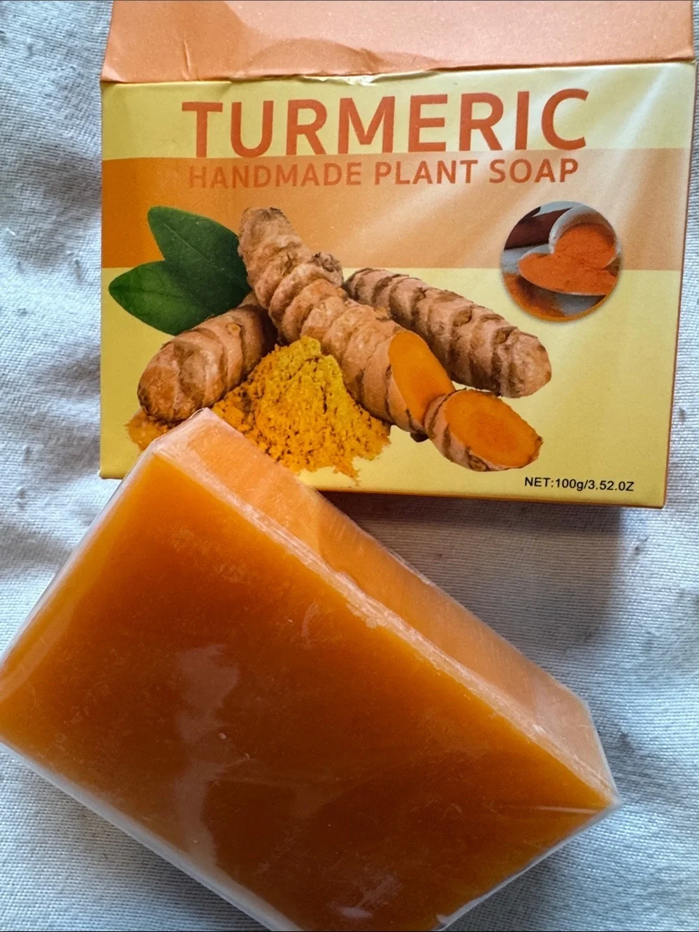 Turmeric Handmade Plant Soap - Yellow & Orange Packaging